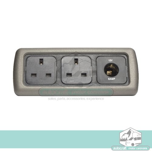 CBE TRIPLE FRAME WITH 2 X 240V PLUG SOCKETS AND 1 X CIGAR SOCKET