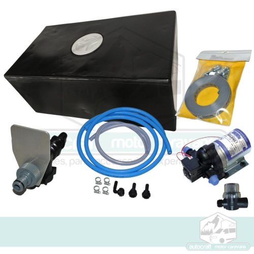 FRESH WATER KIT: 100 LITRE TANK & BACKFILL SYSTEM (+ TANK STRAP KIT + SHURFLO WATER PUMP)