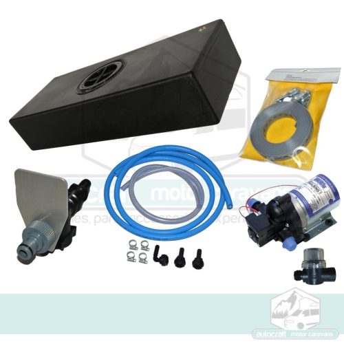 FRESH WATER KIT: 45 LITRE TANK & BACKFILL SYSTEM (+ WATER TANK STRAP KIT + SHURFLO WATER PUMP)