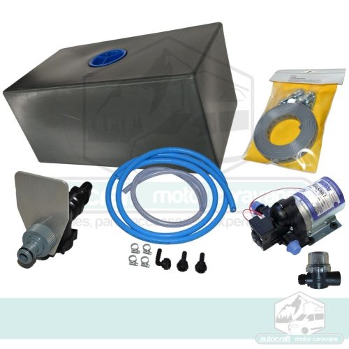 FRESH WATER KIT: 80 LITRE TANK & BACKFILL SYSTEM (+ TANK STRAP KIT + SHURFLO WATER PUMP)